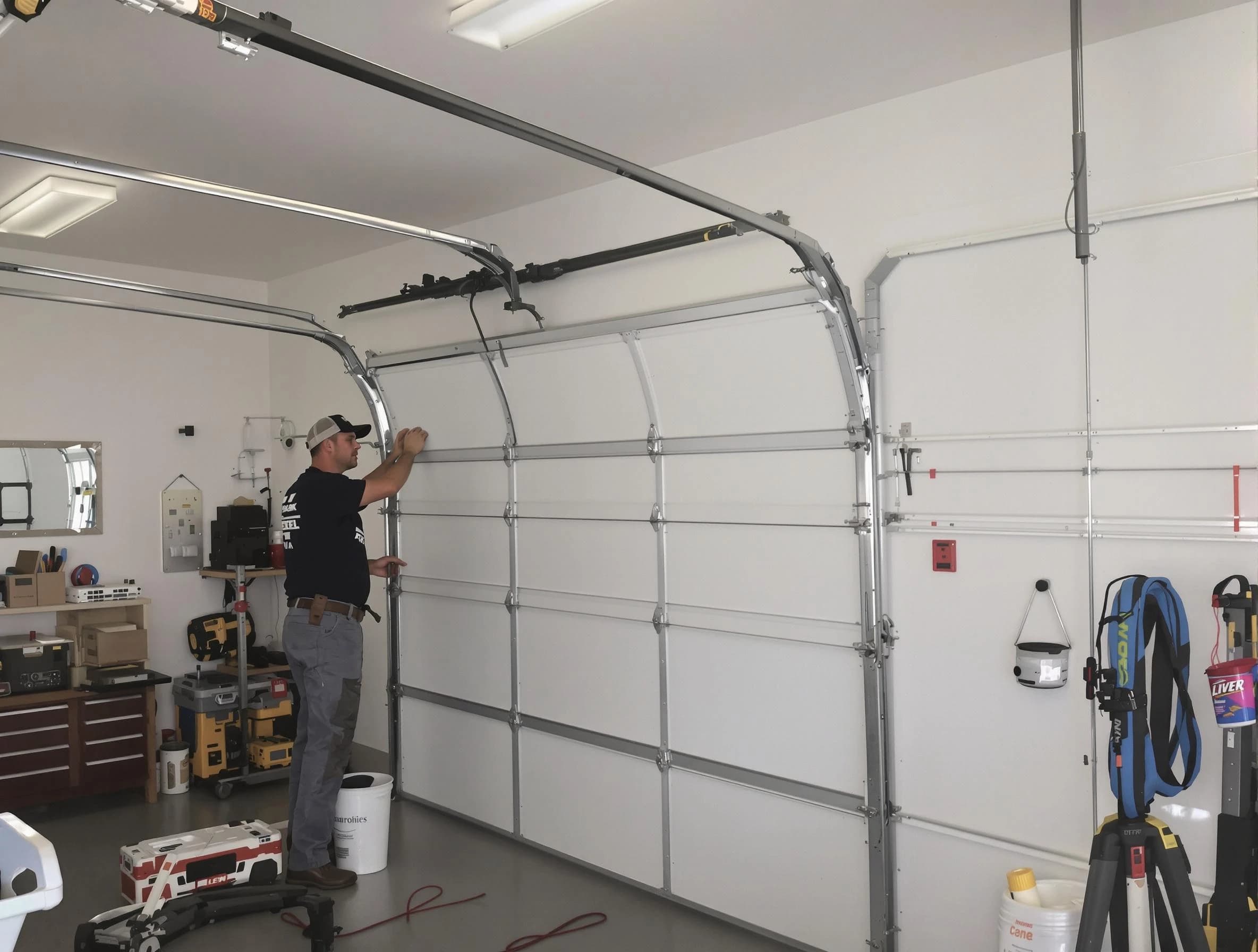 Northglenn Garage Door Repair team installing new garage door in Northglenn