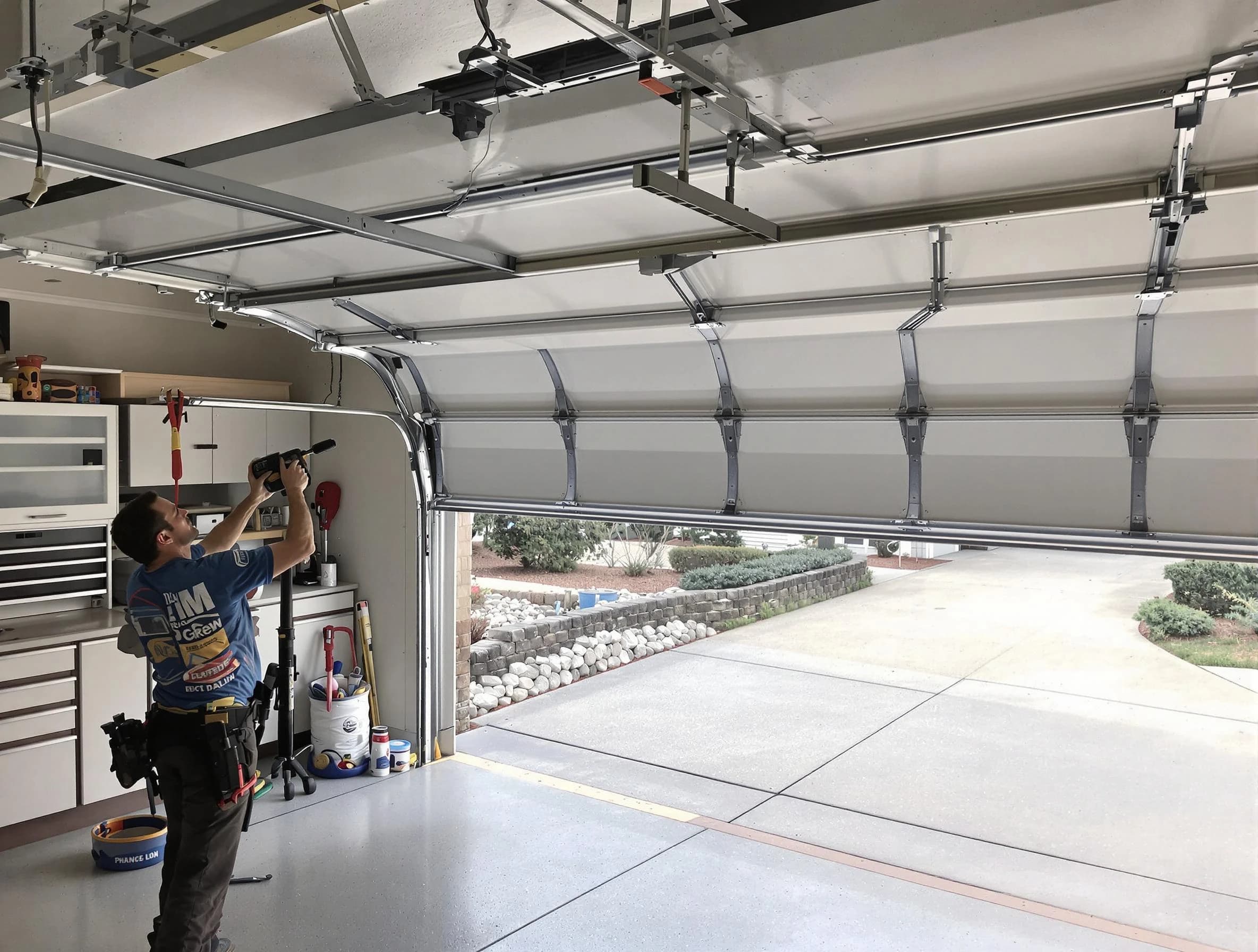 Garage door track repair service by Northglenn Garage Door Repair in Northglenn