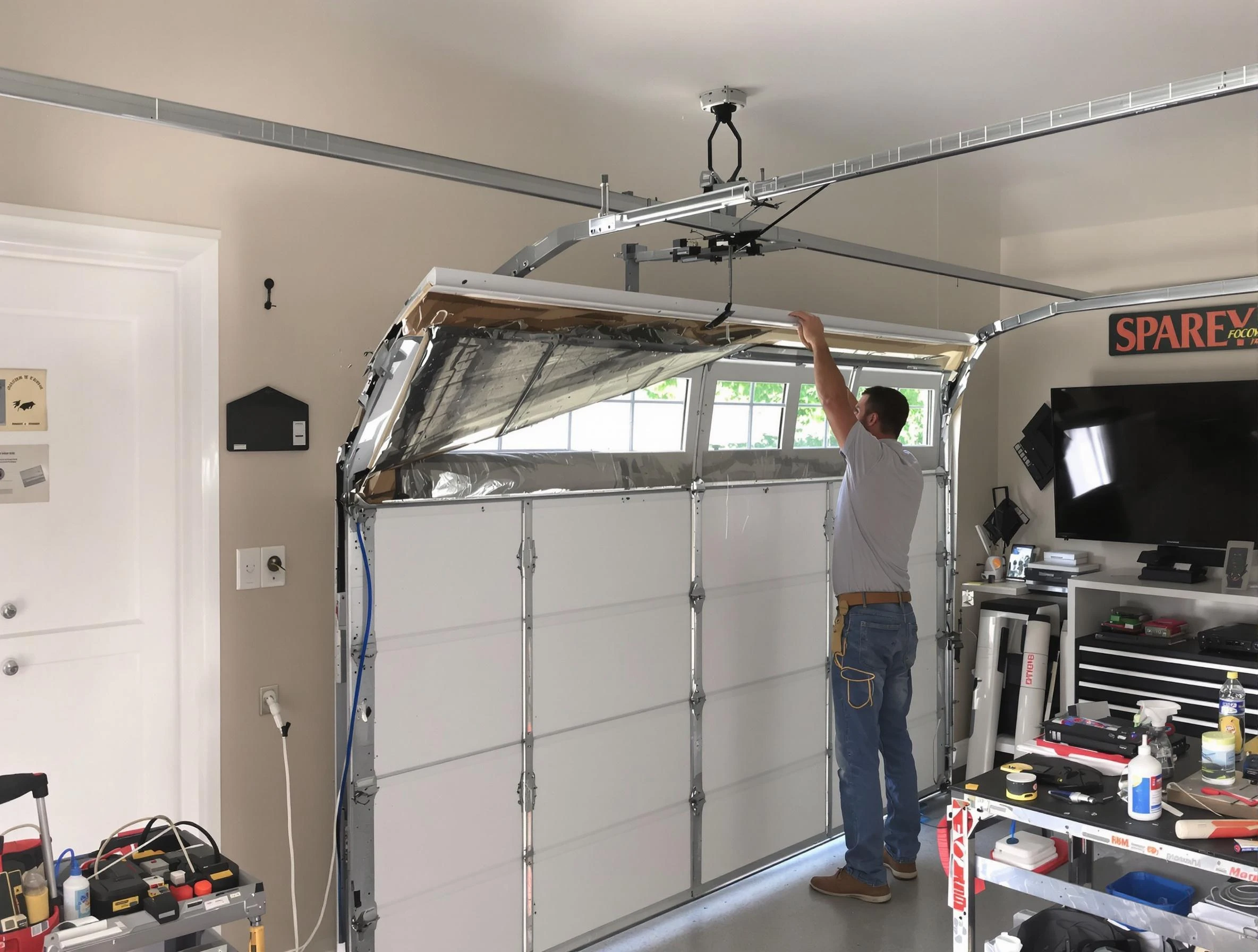 Garage door section replacement by Northglenn Garage Door Repair in Northglenn